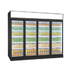 Vitrine en verre de refroidissement de réfrigérateur de porte de supermarché d'étalage de boisson non alcoolisée de réfrigérateur de fan