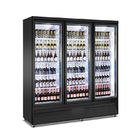 Réfrigérateur et congélateur droits d'affichage de supermarché de porte en verre commerciale de réfrigérateur