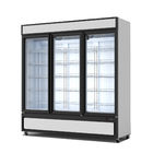 Étalage vertical de congélateur de porte en verre de supermarché avec le système de refroidissement de fan