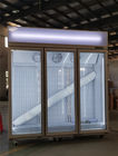 Congélateur vertical de degré du périphérique prêt à brancher -22 de supermarché avec la porte en verre