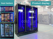 Réfrigérateur droit d'affichage de portes en verre commerciales de la barre 3