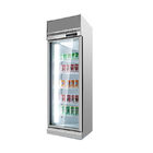 Réfrigérateur droit de porte en verre transparente de l'épicerie 2~8ºC de supermarché