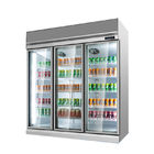 Les boissons montrent le refroidisseur en verre de bouteille en verre de bière de porte de réfrigérateur de supermarché de réfrigérateur avec du CE approuvé