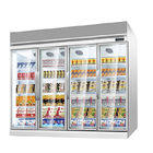 Congélateur vertical d'affichage de supermarché de refroidisseur droit commercial de crème glacée