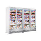 Congélateur droit de porte du message publicitaire 4 de basse température de grand réfrigérateur en verre de supermarché