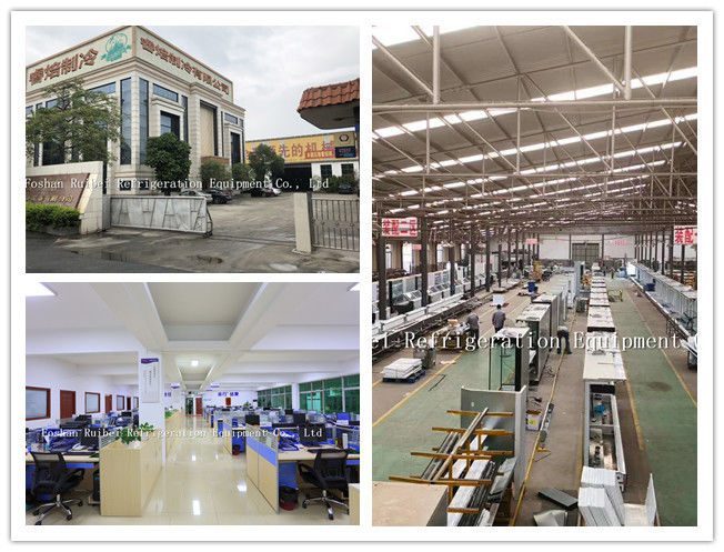 réfrigérateur droit 4 de la porte 450L d'étalage en verre commercial économiseur d'énergie de congélateur