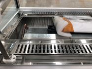 réfrigérateur commercial d'affichage de gâteau de 4ft avec la porte en verre de glissement arrière 1200*660*1200mm