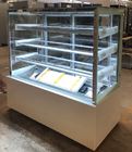 Réfrigérateur en verre 4ft, 4 couches d'affichage de place de boulangerie de pâtisserie d'étalage en verre de gâteau