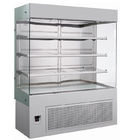 Étalage en verre de refroidissement 4ft, réfrigérateur ouvert 1200*700*1900mm de boulangerie de fan d'étalage