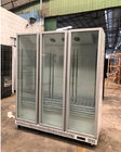 Congélateur de réfrigérateur vertical commercial d'affichage de 4 portes en verre