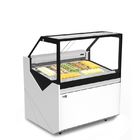 Congélateur frigorifié d'étalage de crème glacée, congélateur de stockage de Gelato de 6 plateaux