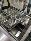 Les 18 plateaux commerciaux le réfrigérateur en verre italien d'affichage de Gelato de congélateur d'affichage de crème glacée de refroidissement à l'air