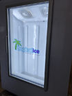 Refroidisseur en verre commercial de glaçon de congélateur d'entreposage dans la glace de porte à vendre
