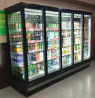 Réfrigérateur de refroidissement d'affichage de Multideck de supermarché de fan avec la porte en verre