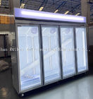 Congélateur droit de congélation d'étalage de verticale en verre commerciale de portes