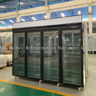 L'automobile commerciale de congélateur de réfrigérateur R290 dégivrent l'étalage droit de congélateur de porte en verre