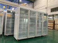 3-4-5-6 système distant commercial de réfrigérateur d'affichage de porte de fente de réfrigérateur de réfrigérateur droit en verre d'affichage
