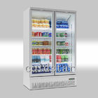 La double énergie en verre de congélateur de réfrigérateur de porte boit le refroidisseur d'affichage