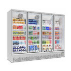 Bière plus froide verticale de lait de boisson d'affichage de portes du congélateur de réfrigérateur de supermarché 4