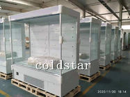 Un Cabinet plus froid de rideau aérien d'affichage de Multi-plate-forme de visage ouvert commercial à couvercle serti de réfrigérateur