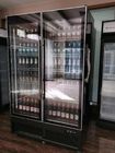 Refroidisseur adapté aux besoins du client d'affichage de vin, réfrigérateur de vin d'acier inoxydable avec l'éclairage mené