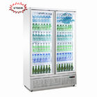 Réfrigérateur en verre d'affichage de supermarché de porte d'ETL 900L avec le compresseur d'Embraco