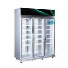 Congélateur vertical de chauffage électrique d'affichage de supermarché de porte en verre pour la crème glacée et les aliments surgelés