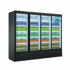 Boisson froide de boisson d'affichage du refroidisseur quatre d'étalage vertical en verre droit de porte/réfrigérateur boisson non alcoolisée