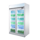 Le restaurant de supermarché de porte à deux battants du refroidisseur 1000L de réfrigérateur d'affichage boit le réfrigérateur
