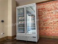 Réfrigérateur en verre de portes des refroidisseurs 2 froids de boissons de R134A