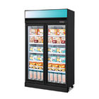 La verticale d'étalage de supermarché a frigorifié le réfrigérateur en verre de refroidisseur d'affichage d'étalage de porte de réfrigérateur commercial