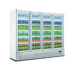 Équipements de réfrigération de supermarché 1 2 3 refroidisseur de boissons de réfrigérateur d'affichage de 4 portes