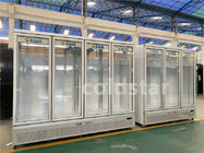 Congélateur et réfrigérateur droits d'affichage de porte en verre de supermarché avec du CE