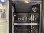 Congélateur de réfrigérateur commercial avec l'étalage droit de congélateur de porte simple en verre pour le supermarché