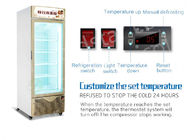 congélateur droit de Beverege de refroidisseur en verre de porte du supermarché 400L