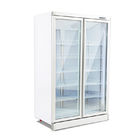 Bas réfrigérateur et congélateur en verre verticaux bruyants de crème glacée d'affichage de porte