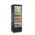 Le refroidisseur droit commercial 2~8℃ de boisson automatique dégivrent le réfrigérateur en verre d'affichage de portes