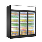 Une boisson en verre plus froide de porte de boisson de supermarché commercial de refroidisseur boit l'étalage de réfrigérateur