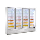 4 droits commerciaux réfrigérateur en verre d'affichage de boisson de la porte pour des boissons