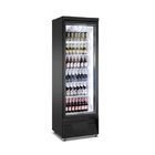 Réfrigérateur droit d'affichage de boissons non alcoolisées de porte de refroidisseur de boisson de jus de réfrigérateur en verre simple de boisson