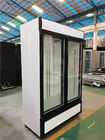 congélateur vertical d'affichage de réfrigérateur en verre de la porte 1000L pour le supermarché
