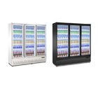 Réfrigérateur en verre de porte de contre- affichage droit commercial de réfrigérateur d'affichage de supermarché
