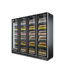 Refroidisseur en verre d'étalage de boisson de Juice Cold Drink Vertical Display de bouteille à bière de 4 portes