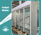 Réfrigérateur en verre commercial d'affichage de boisson de 4 portes avec le contrôleur de température de Digital