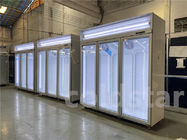1-2-3-4 congélateur en verre de porte tenant l'étalage réfrigéré