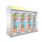 Réfrigérateur commercial et congélateur de porte en verre droite de réfrigération