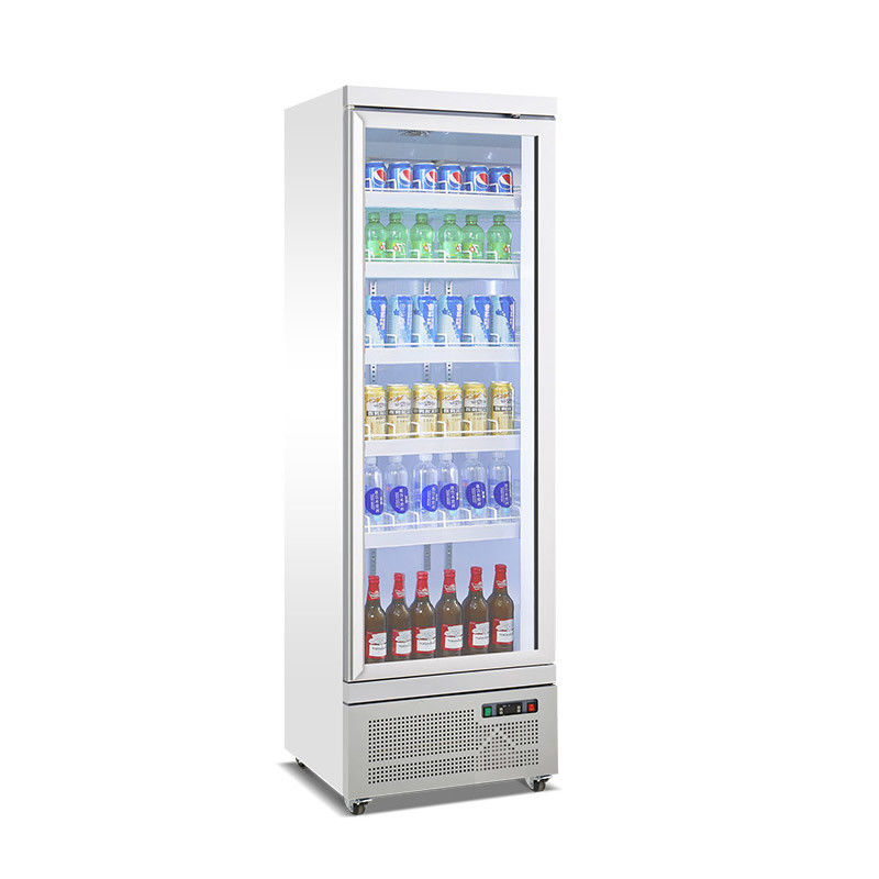 La porte en verre boit le réfrigérateur la bière de boisson que non alcoolisée a frigorifié le refroidisseur simple droit de porte de refroidisseurs d'affichage